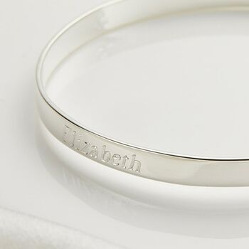Personalised Baby's Sterling Silver Christening Bangle, 5 of 8