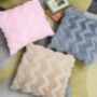 Chevron Zig Zag Beige Grey Pattern Pillow Cushion Cover, thumbnail 7 of 7