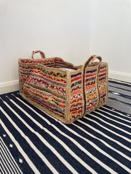 Extra Large Rectangular Rainbow Basket, 2 of 5