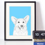 Corgi Dog Portrait Illustration Print, thumbnail 7 of 9