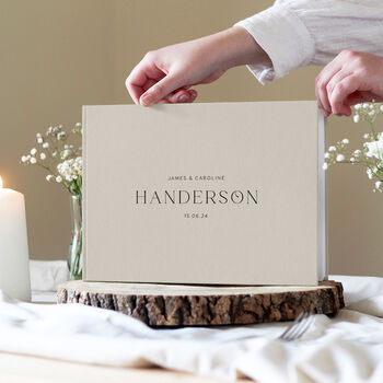 Personalised Surname Wedding Guest Book, 4 of 5
