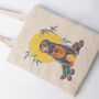 Sun Bear Honey Bear Eco Organic Cotton Tote Bag, thumbnail 7 of 7