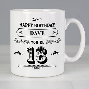 Personalised Birthday Typography Mug, 4 of 5