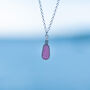Cornish Sea Glass Pendant Rare Dark Purple, thumbnail 2 of 6