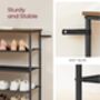 Industrial Shoe Rack With Fabric Shelves, thumbnail 7 of 11