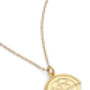 Chunky 14k Gold Spinner Medallion Necklace, thumbnail 3 of 4
