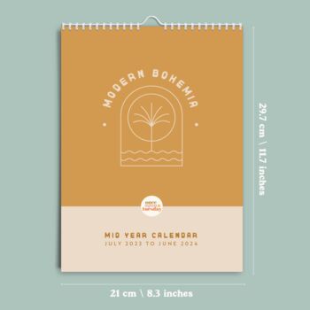 Mid Year Calendar 2023 24 | Modern Bohemia | A4, 2 of 7