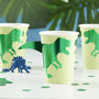 Dinosaur Foiled Pop Out Party Paper Cups, thumbnail 1 of 3