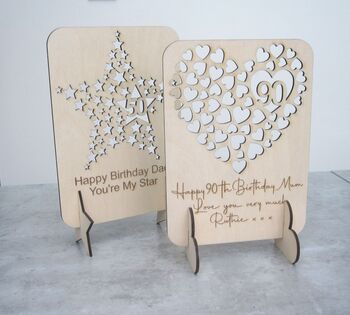 Personalised Wood Cut Out Heart Plaque, 3 of 4