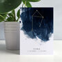 Libra Constellation Zodiac Star Sign Birthday Card, thumbnail 2 of 5