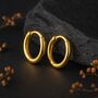 Gold Plated Sterling Silver Mini Huggie Hoop Sleeper Earrings, thumbnail 1 of 5
