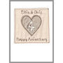 Personalised 4th Linen Wedding Anniversary Card, thumbnail 8 of 12