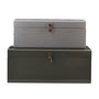 Metal Storage Trunk With Leather Detail, thumbnail 4 of 8