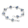Forget Me Not Bracelet Sterling Silver With Real Flowers Heart Or Round Charms, thumbnail 3 of 9