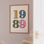 Retro Year Print Personalised Print, thumbnail 2 of 4