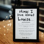 Personalised 'Things We Love About' Our Friend Print, thumbnail 4 of 7