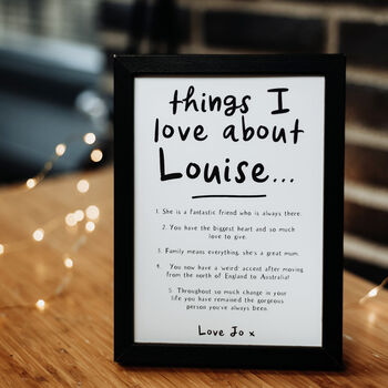 Personalised 'Things We Love About' Our Friend Print, 4 of 7