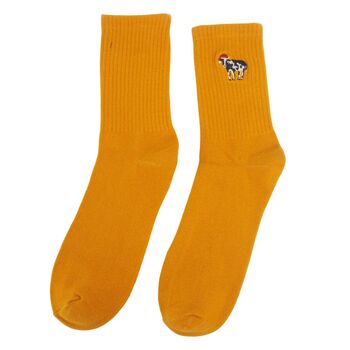 Men's Farm Cow Embroidered Cotton Christmas Socks Three Pack, 5 of 5