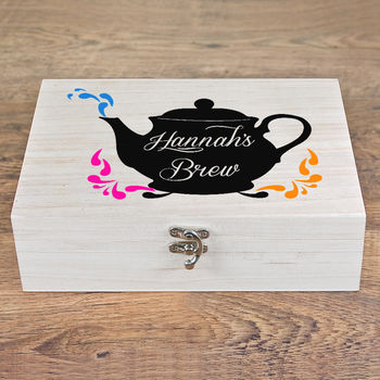 Personalised 'My Favourite Brews' Tea Box, 2 of 6