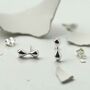 Sterling Silver Bow Tie Studs, thumbnail 3 of 6