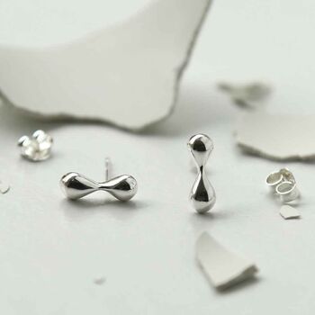 Sterling Silver Bow Tie Studs, 3 of 6