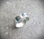 Personalised Sterling Silver Hammered Ring With Love, thumbnail 1 of 3
