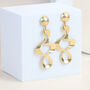 14k Gold Plated Statement Drop Earrings, thumbnail 1 of 5