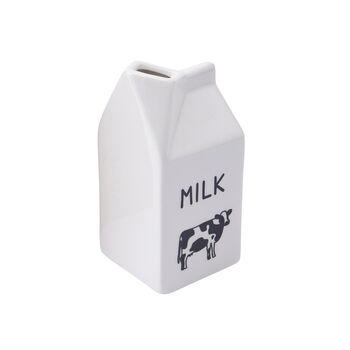 Cow Ceramic Milk Carton Table Milk Jug In Gift Box, 6 of 6