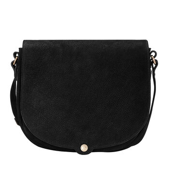 Women's Large Suede Saddle Bag Handbag 'Nola M', 4 of 12