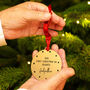 Personalised 'First Christmas As Godfather' Decoration, thumbnail 2 of 7