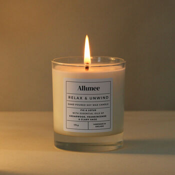 Handmade Relax And Unwind Soy Scented Candle Gift, 3 of 5