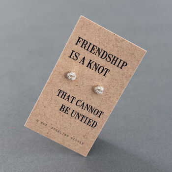 Friendship Knot Earrings In Sterling Silver, 8 of 10