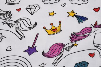 Colour Me In Unicorn Pyjamas With Pens, 9 of 9