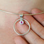 Sterling Silver Birthstone Pendant, thumbnail 2 of 5