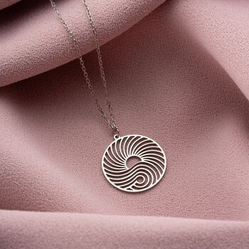 Harmony Flow Wave Sun Necklace, 7 of 9