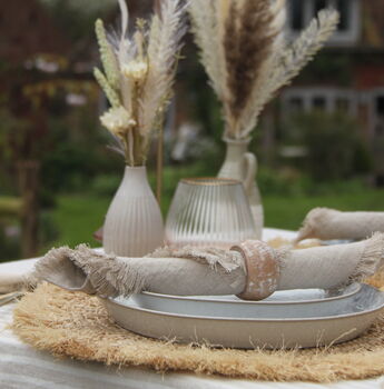 Mango Wood Napkin Rings Pair, 4 of 11