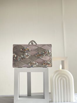 Gitega Pink And Silver Bead Clutch, 2 of 6