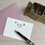 Heart In Her Hand Letterpress Notecard Set With Envelopes, thumbnail 4 of 5