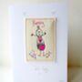 Personalised New Baby Card, Embroidered, thumbnail 5 of 6
