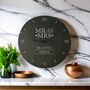 Personalised Mr And Mrs Slate Clock, thumbnail 3 of 5