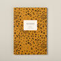A5 Notebook Mustard Leopard Print Lined Journal, thumbnail 6 of 9