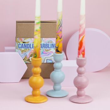 Candle Marbling Kit With Choice Of Paint Colours, 5 of 7