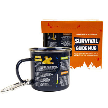 Survival Guide 500ml Enamel Mug With Carabiner Hook, 2 of 4
