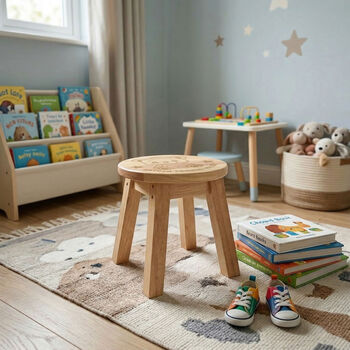 Personalised Wooden Teddy Bear Toddler Step Stool, 4 of 8