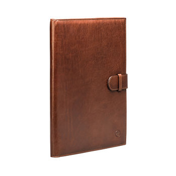 A4 Leather Document Case / Meeting Folder. 'The Gallo', 9 of 12