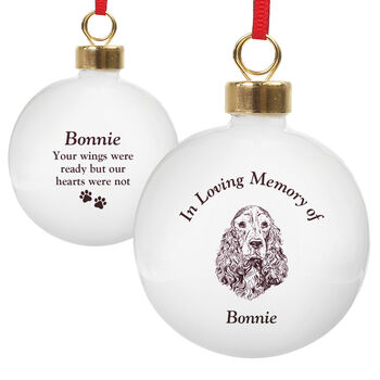 Personalised Memorial Dog Breed Bauble – Christmas Tree Decorations, 6 of 6