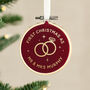 Couples Velvet Hoop Christmas Tree Decoration, thumbnail 1 of 3
