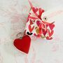 Red Heart Keyring, thumbnail 1 of 5