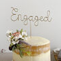 Engaged Wire Cake Topper, thumbnail 2 of 6
