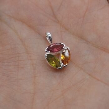 Pink Green Mixed Tourmaline Pendant: October Birthstone, 8 of 10